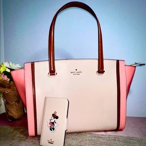 Kate Spade
Patterson Drive Colorblock Geraldine Satchel & mini mouse cell case